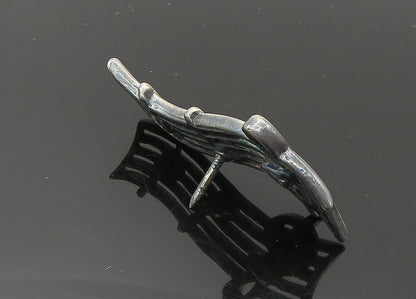 925 Sterling Silver  Vintage Treble Clef Music Notes Dark Tone  TR2999