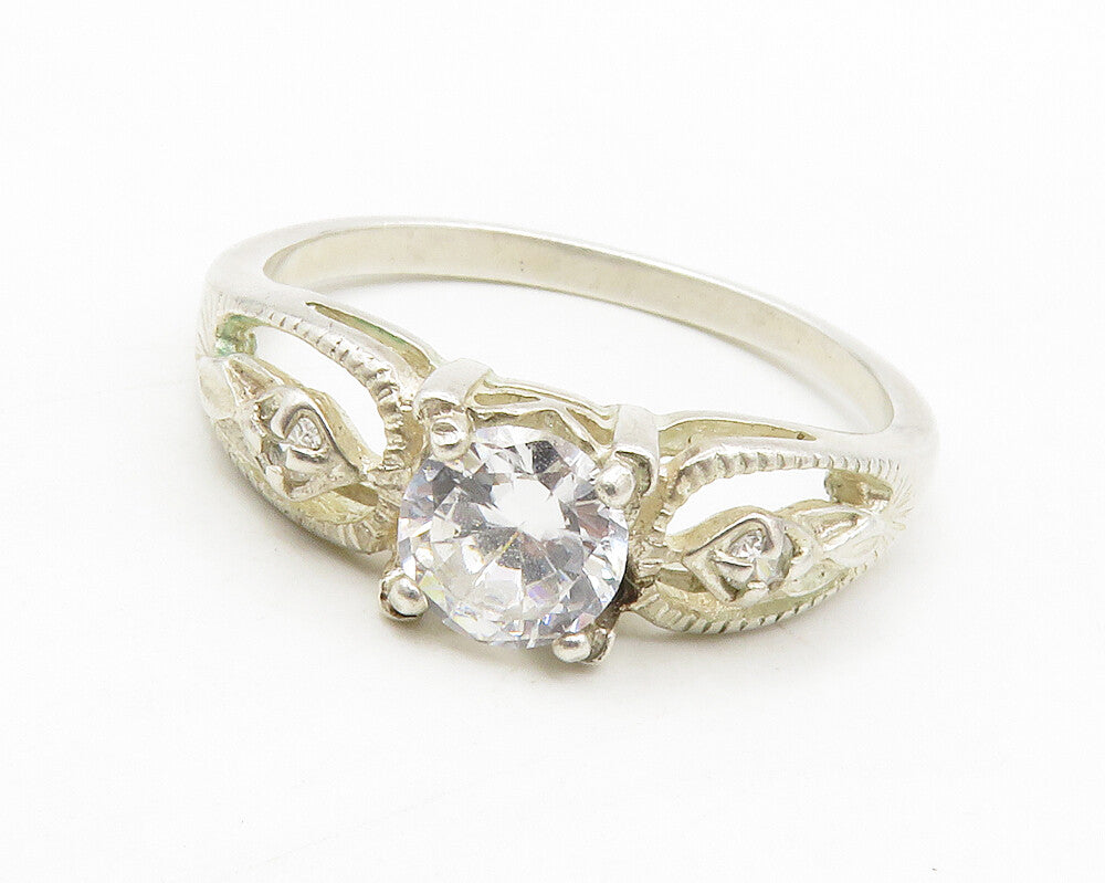 AVON 925 Sterling Silver  Sparkling Cubic Zirconia Band Ring Sz 11  RG13976
