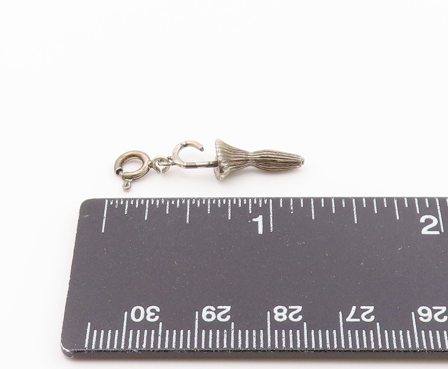 925 Sterling Silver  Vintage Petite Umbrella Motif Drop Pendant  PT17390