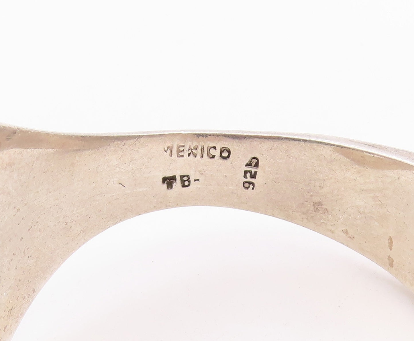 925 Sterling Silver Vintage Bracelet MEXICO Modernist Swirly Open Cuff  BT12147