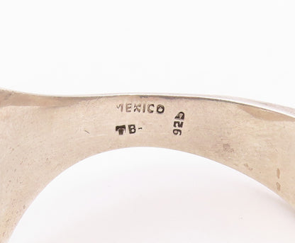 925 Sterling Silver Vintage Bracelet MEXICO Modernist Swirly Open Cuff  BT12147