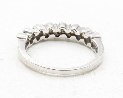 925 Sterling Silver  Shiny Topaz Swirl Design Smooth Band Ring Sz 6  RG12468