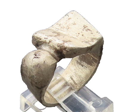 925 Sterling Silver  Vintage Modernist Designer Dented Ring Sz 7  RG27355