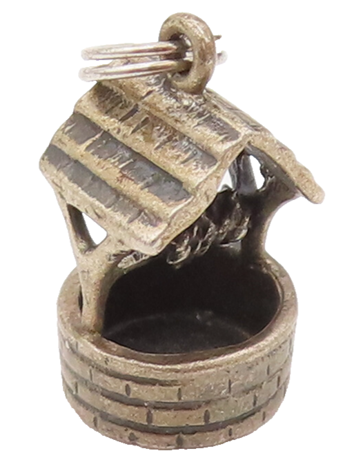DANECRAFT 925 Sterling Silver  Vintage Mini Water Well Charm Pendant  PT22069