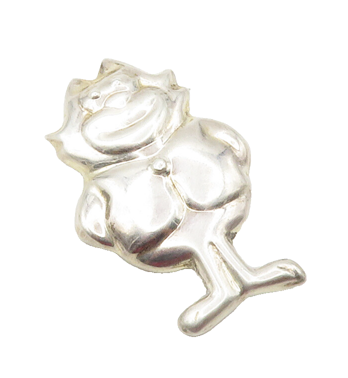 MEXICO 925 Sterling Silver  Vintage Shiny Hollow Character Brooch Pin  BP6071