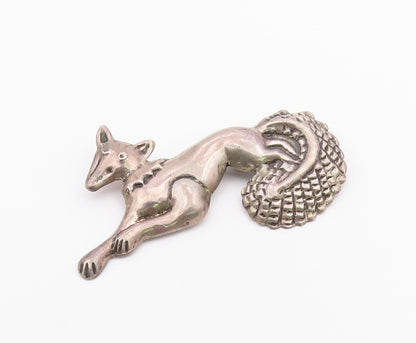 MEXICO 925 Sterling Silver  Vintage Antique Oxidized Animal Brooch Pin  BP3170