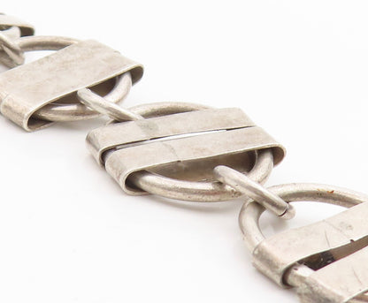 925 Sterling Silver Vintage Bracelet BRENDA SCHONFELD Wrapped Circles  BT11412