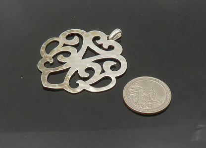 SILPADA 925 Sterling Silver  Vintage Shiny Hammered Open Swirl Pendant PT17187