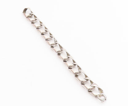 925 Sterling Silver Vintage Bracelet NORWAY Modernist Twisted Squares  BT11523