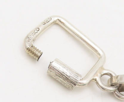 925 Sterling Silver Vintage Key Chain MEXICO Sloid Border Cutout Car TR3684