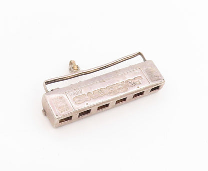 925 Sterling Silver Vintage Pendant Old Radio Stereo System Cassette   PT25712