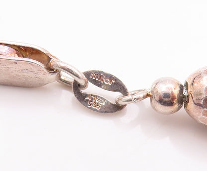 925 Sterling Silver Vintage Bracelet Oval & Round Disco Ball Cutout   BT10648