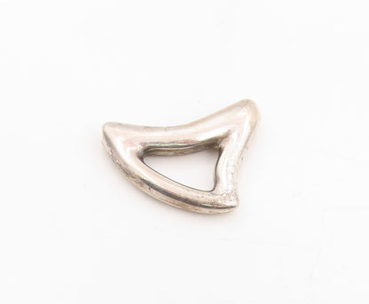 925 Sterling Silver Vintage Pendant CIANI Modernist Sculpted Wave Charm  PT25302