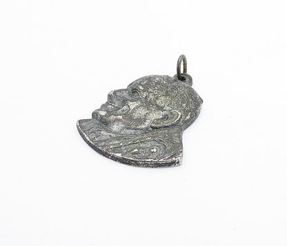 925 Sterling Silver  Vintage Antique Pope St. John XXIII Pendant  PT2620