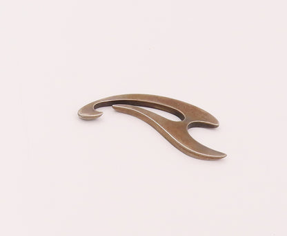 925 Sterling Silver  Vintage Designer Swirly Fire Like Bottle Opener  TR3479