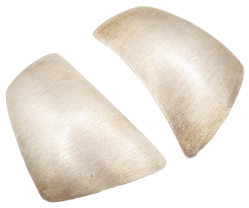 925 Sterling Silver  Vintage Modernist Designer Stretched Earrings  EG12741