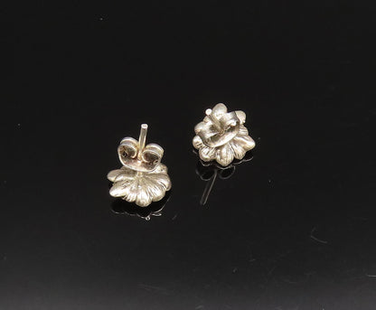 925 Sterling Silver  Vintage Beautiful Dainty Flower Stud Earrings  EG12105