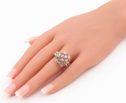 925 Sterling Silver Vintage Ring MICHAEL VALITUTTI Morganite  Sz 11  RG36524