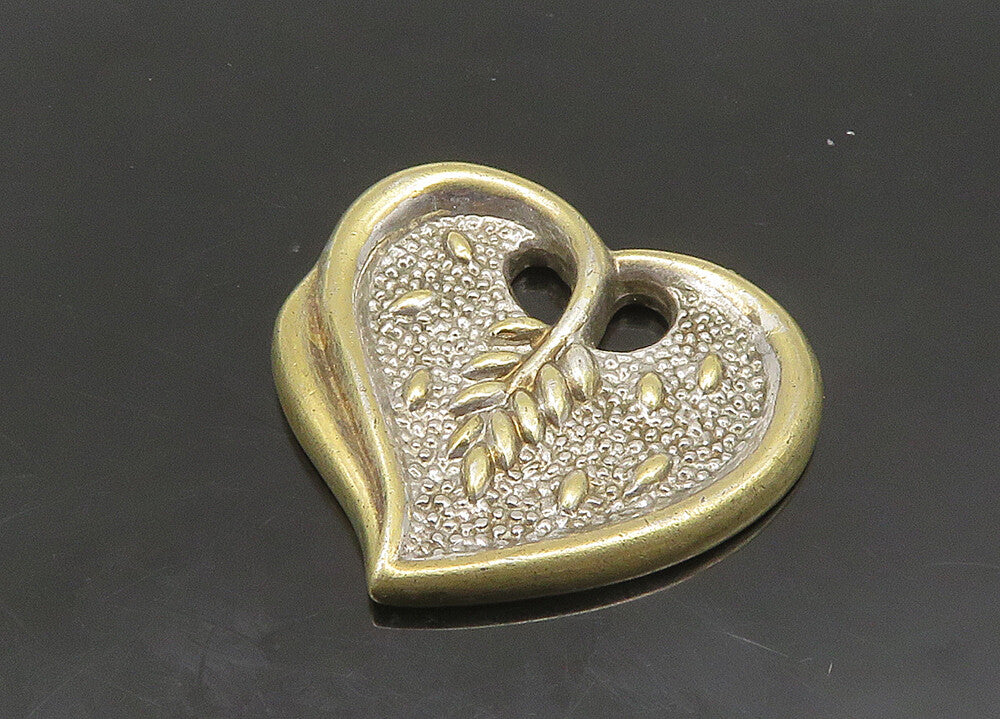 GORHAM 925 Silver  Vintage I Am The Bread Of Life Wheat Heart Pendant  PT19352