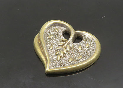 GORHAM 925 Silver  Vintage I Am The Bread Of Life Wheat Heart Pendant  PT19352