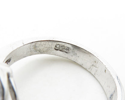 925 Sterling Silver  Vintage Sparkling Cubic Zirconia Band Ring Sz 8.5 RG19880