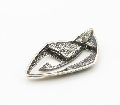 CAROLYN POLLACK RELIOS 925 Silver  Vintage Turquoise Cutout Pendant  PT11972