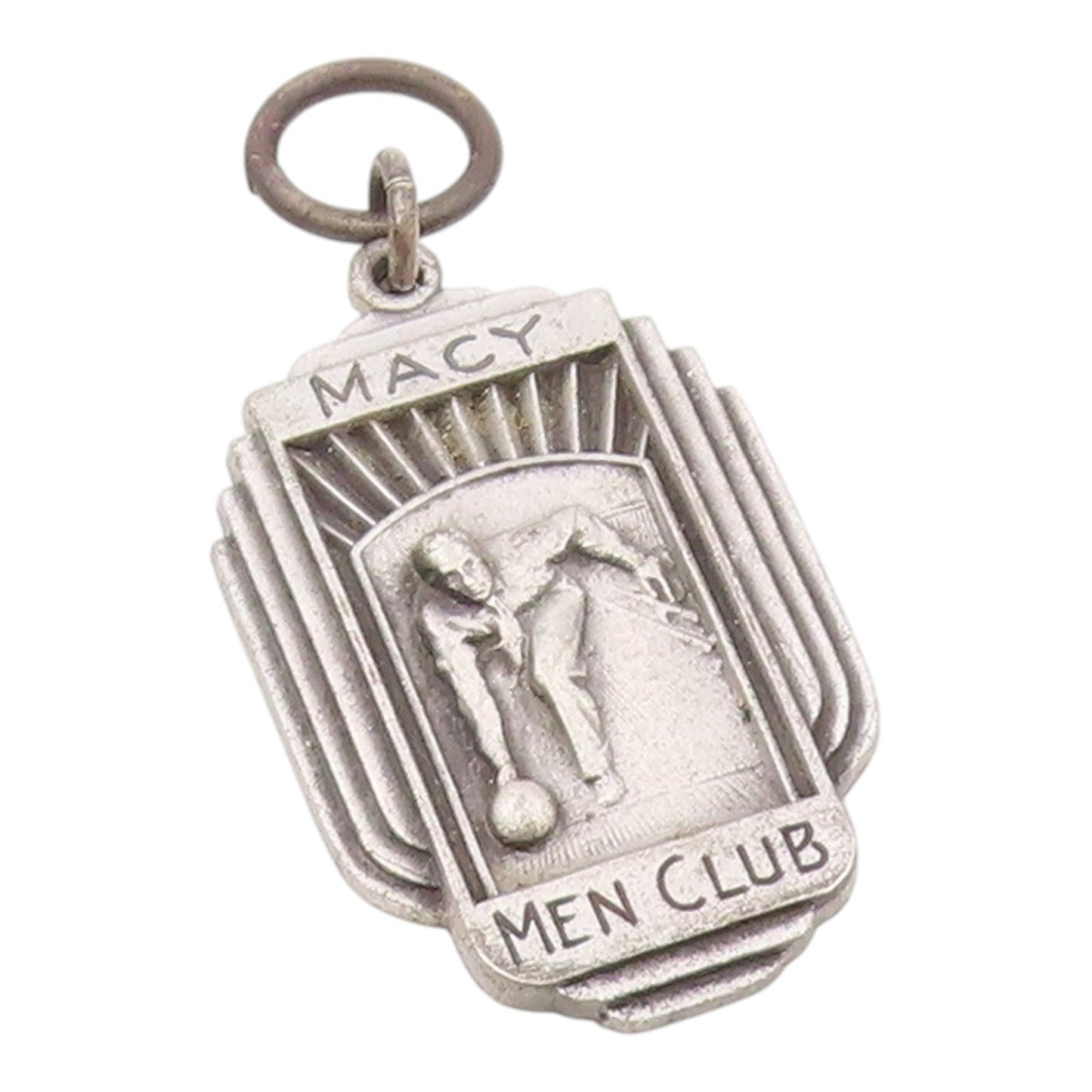 DIEGES & CLUST 925 Silver  Vintage Antique Men Club Bowling Pendant  PT16453