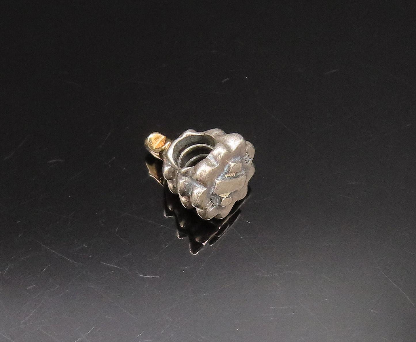 PANDORA 14K GOLD & 925 Silver  Vintage Christmas Tree Charm Pendant  PT21250