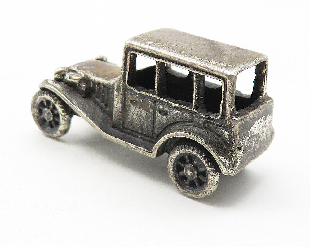 925 Sterling Silver  Vintage Dark Tone Old Fashioned Car Trinket   TR1817