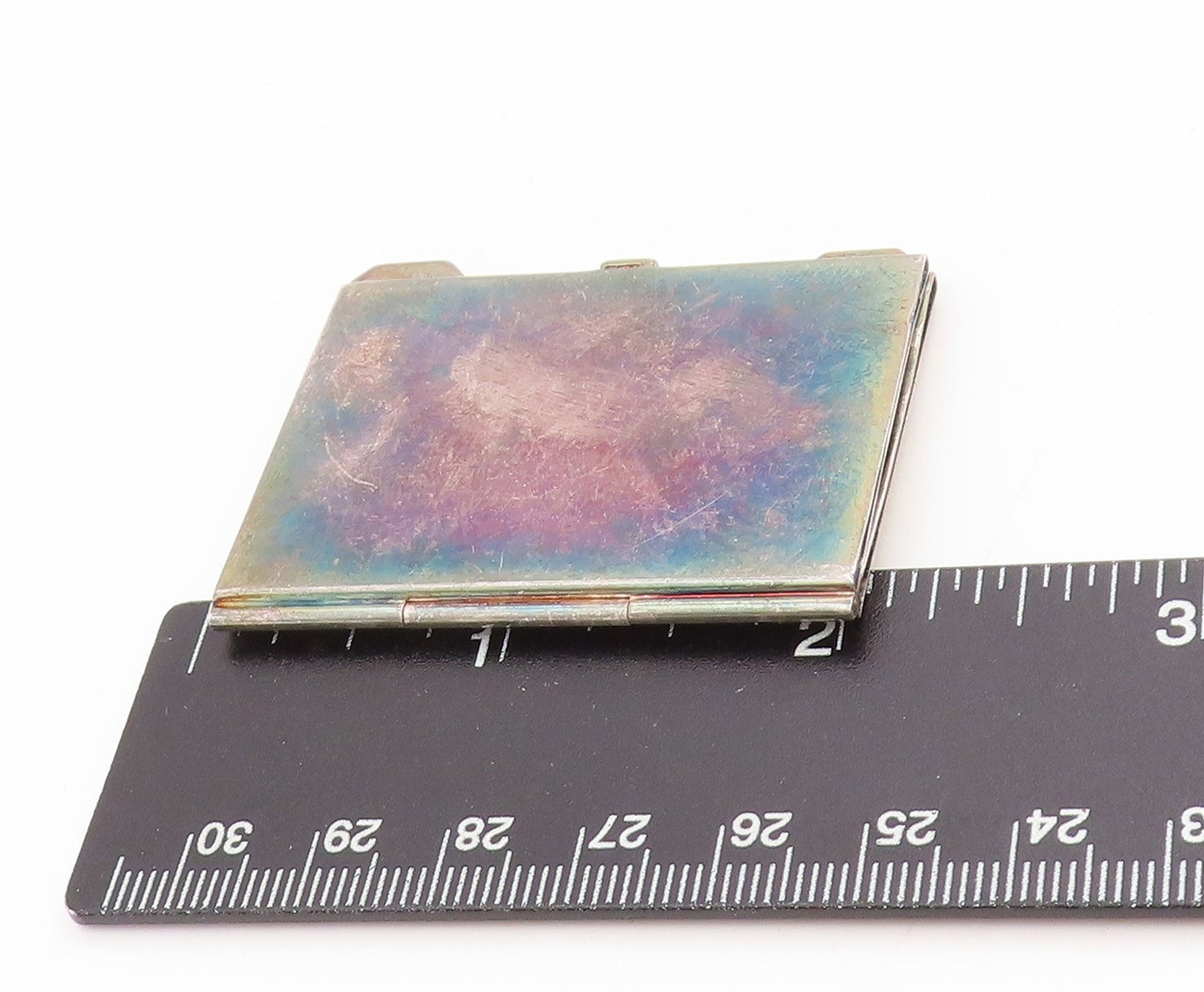 925 Sterling Silver Vintage Compact Box ENGLAND Classic Photo Frame OPENS TR4107