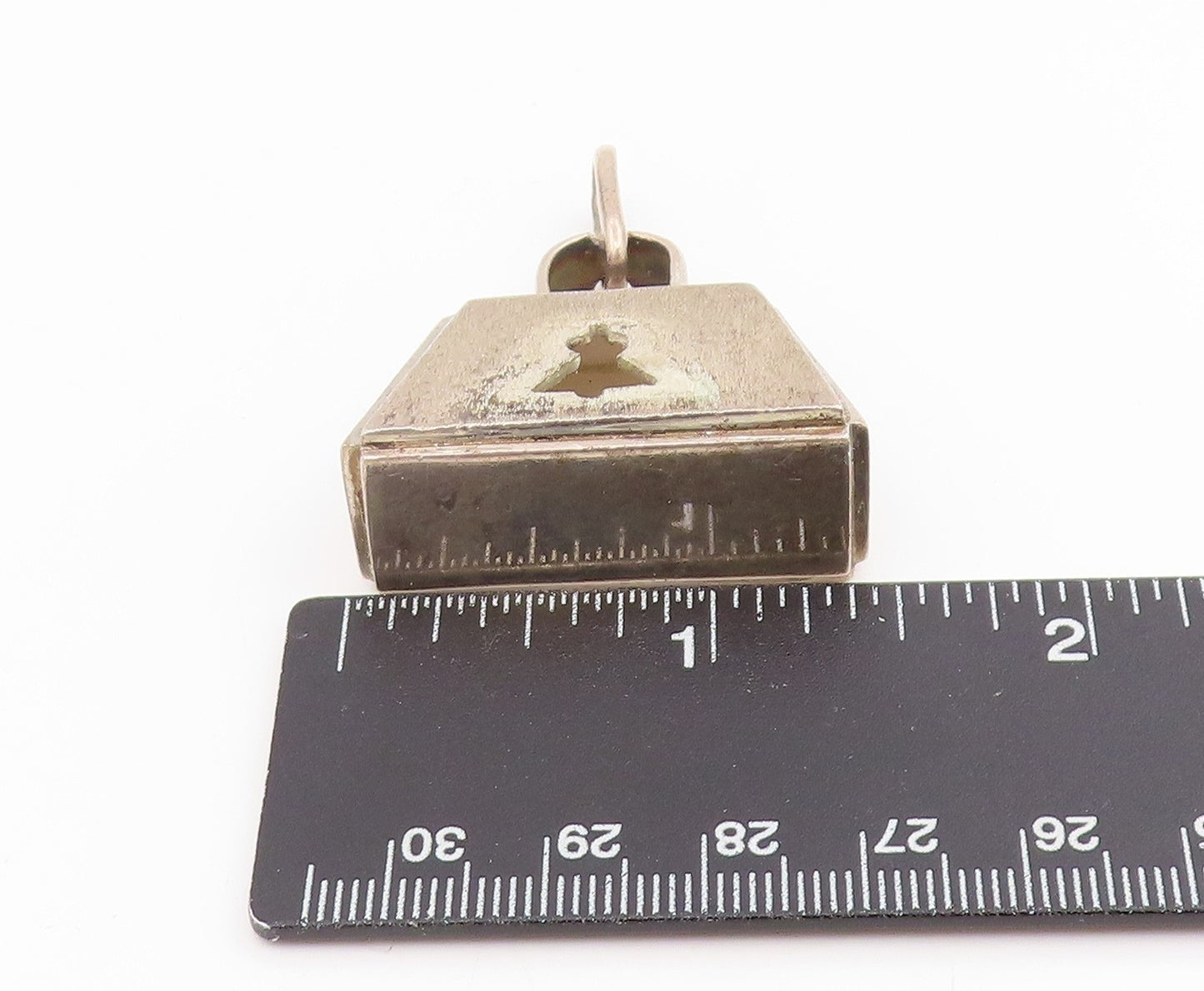 925 Sterling Silver Vintage Pendant Classic Miniature Padlock Locket  PT25611