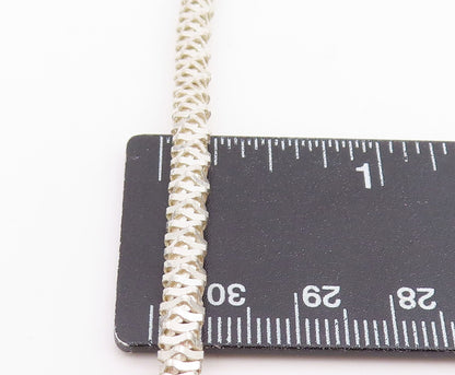925 Sterling Silver Vintage Necklace Modernist Solid Coiled Rope Chain  NE4794