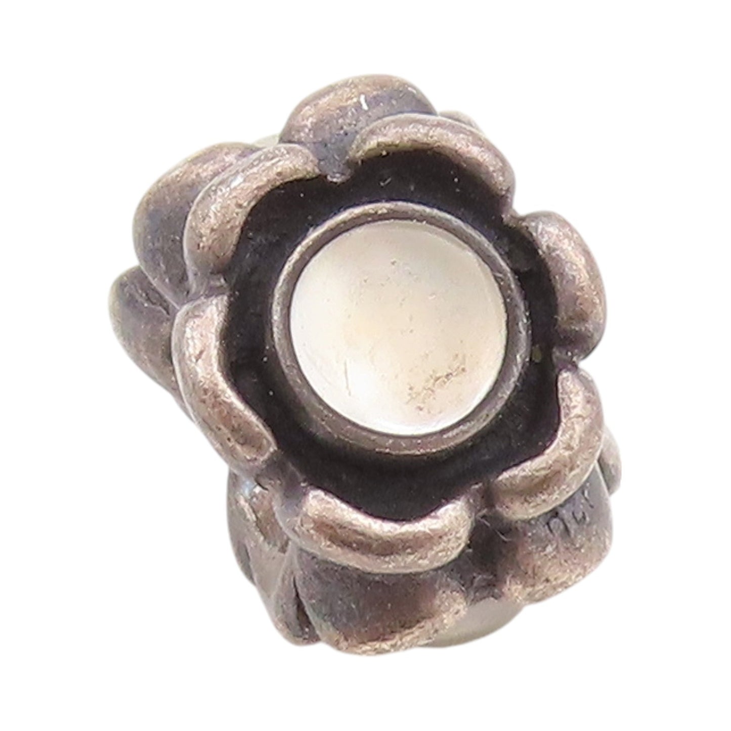 925 Sterling Silver Vintage Pendant PANDORA Cat's Eye 4 Way Flower  PT24399
