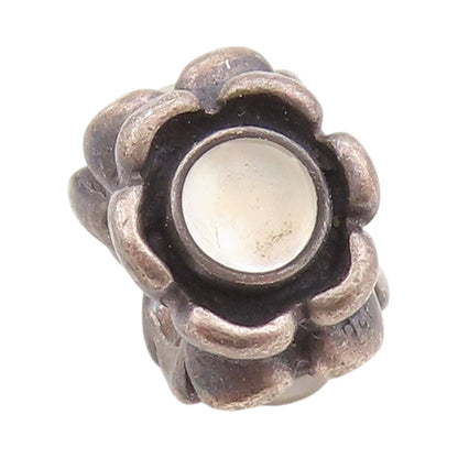 925 Sterling Silver Vintage Pendant PANDORA Cat's Eye 4 Way Flower  PT24399