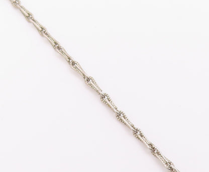 925 Silver  Vintage Dainty Cubic Zirconia Open Love Heart Necklace  NE3949