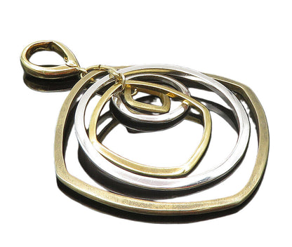 CAROLEE 925 Sterling Silver  Vintage Shiny Two Tone Graduated Pendant  PT7177