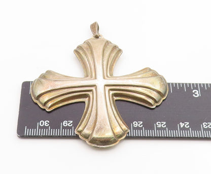 925 Sterling Silver Vintage Pendant REED & BARTON 1980 Christmas Cross  PT26301
