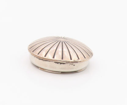 NAVAJO 925 Silver  Vintage Etched Lines Floral Motif Button Cover  TR3462