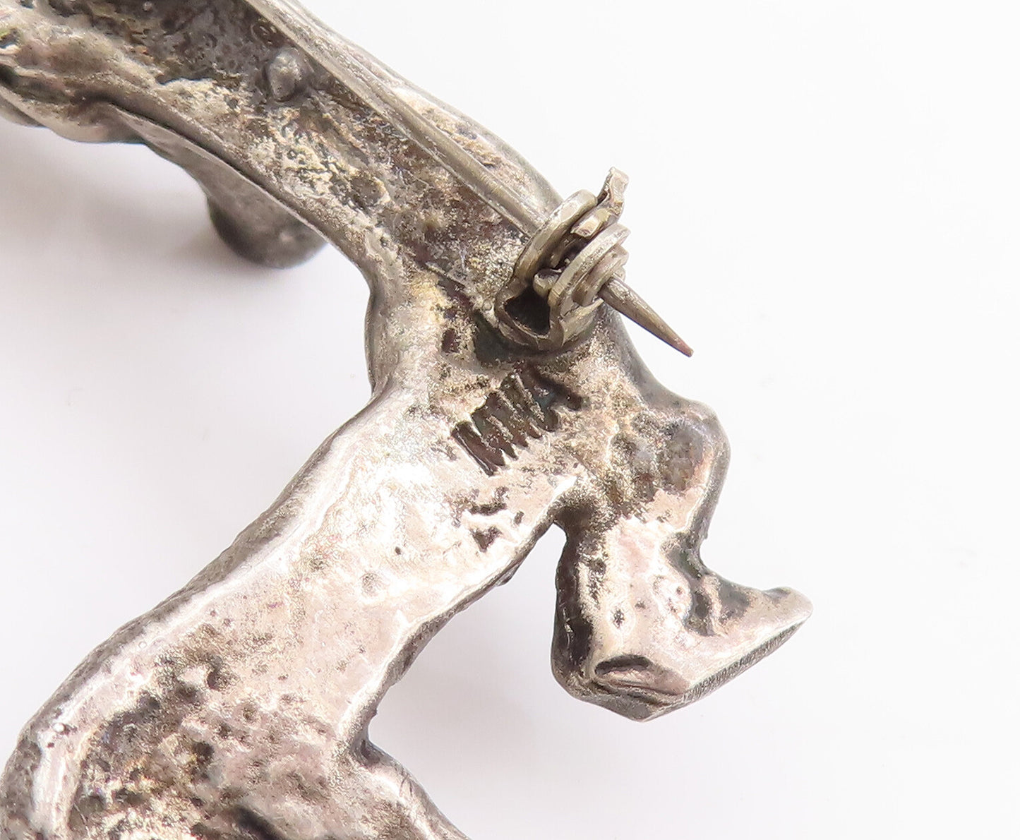 925 Sterling Silver Vintage Brooch Pin MMA Antique 3D Cutout Alpine Ibex BP11142