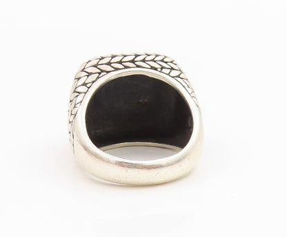 925 Sterling Silver Vintage Ring SILPADA Hammered Braided Square  Sz 7  RG35399