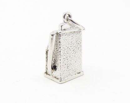 925 Sterling Silver  Vintage Petite Shiny Slot Machine Drop Pendant  PT9331