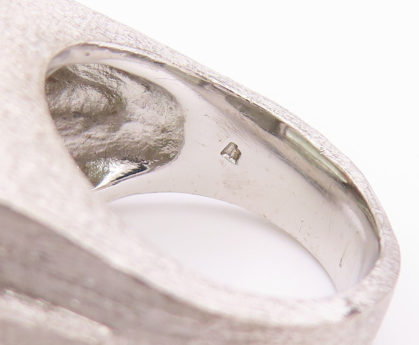 925 Sterling Silver Vintage Ring Faceted Green Amethyst Band  Sz 6  RG36420