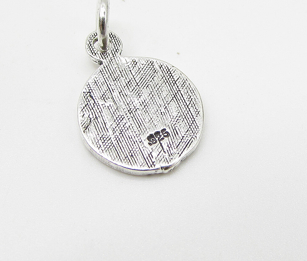 925 Sterling Silver  Vintage Carved Basketball Charm Pendant  PT1799