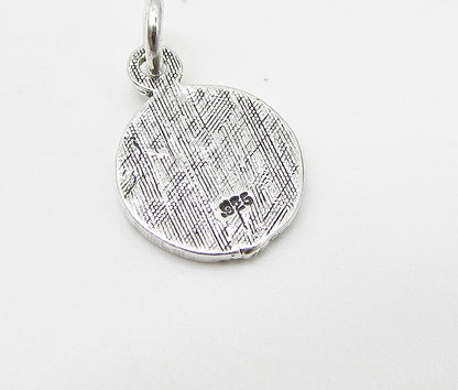 925 Sterling Silver  Vintage Carved Basketball Charm Pendant  PT1799