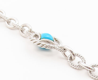 925 Sterling Silver Vintage Necklace JUDITH RIPKA Gemstone Twisted Rope  NE4926