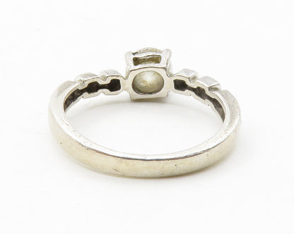 ROSS SIMON 925 Silver  Cubic Zirconia Solitaire With Accents Ring Sz 7 RG13317