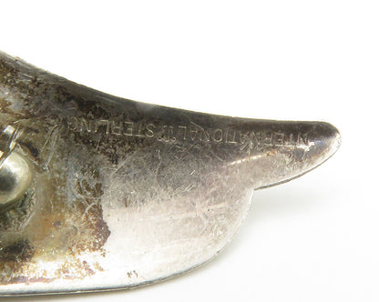 INTERNATIONAL 925 Sterling Silver Vintage Leaping Dolphin Brooch Pin BP5501