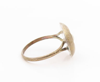925 Sterling Silver Vintage Ring NAVAJO  Moonstone Starburst  Sz 6.5  RG35523