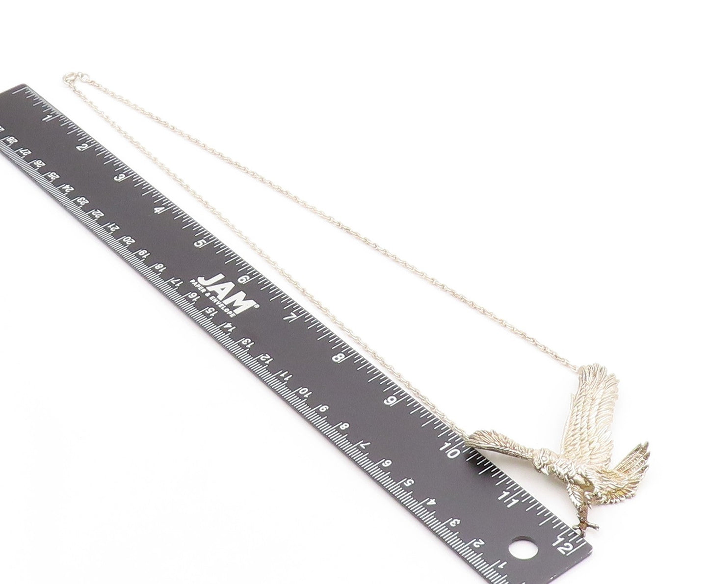 925 Sterling Silver Vintage Necklace JC FERRARA Majestic Eagle Chain  NE4637