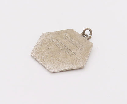 925 Sterling Silver  Vintage Mini Medical Alert Blood Allergy Pendant  PT22150